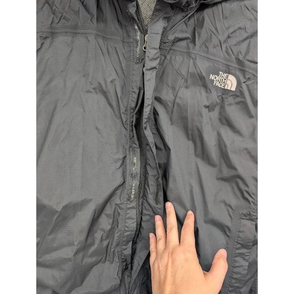 The North Face Hyvent Jacket Full zip Black Waterproof Windbreaker Jacket sz XL